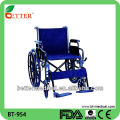 Chaise roulante en acier hospitalier